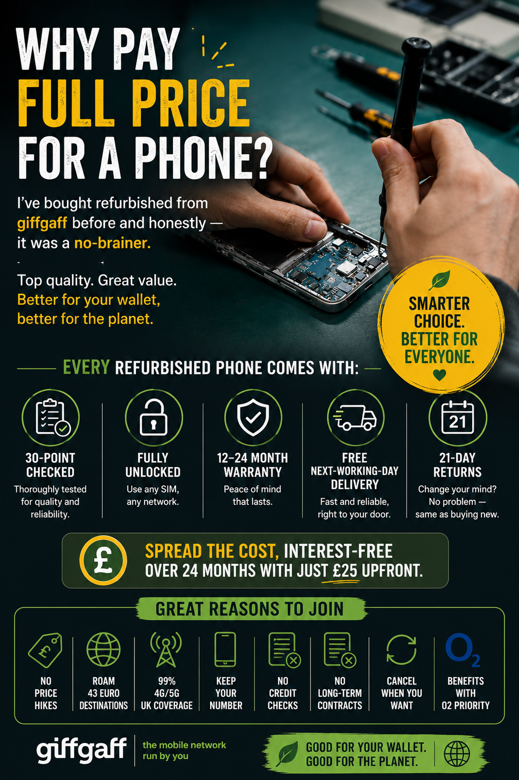 I've bought refurbished phones from giffgaff. Here are the best picks in 2026 — iPhone, Samsung & Pixel — graded, honest, and actually worth your money.