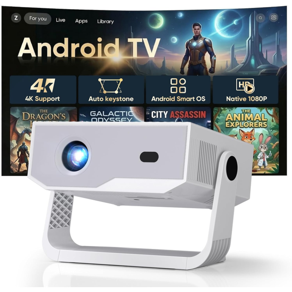 2026 Smart Projector Built-in-Apps, Android TV