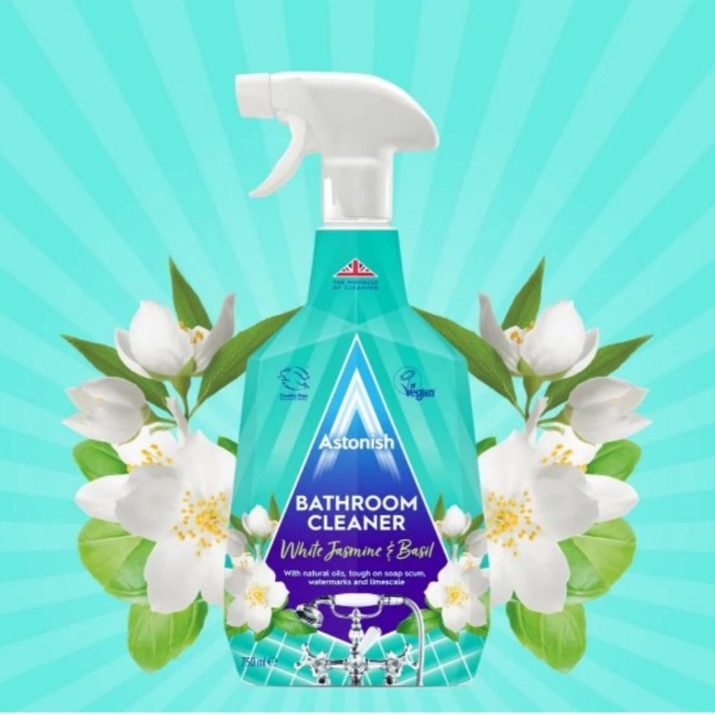 Astonish White Jasmine & Basil Bathroom Cleaner Spray, 750ml