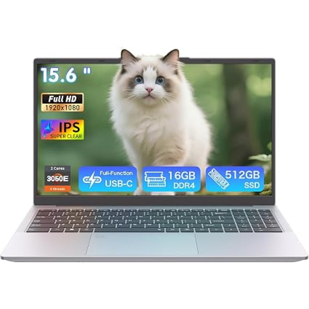 Auusda 15.6" Laptop, Compatible with Win11PRO, 16GB RAM