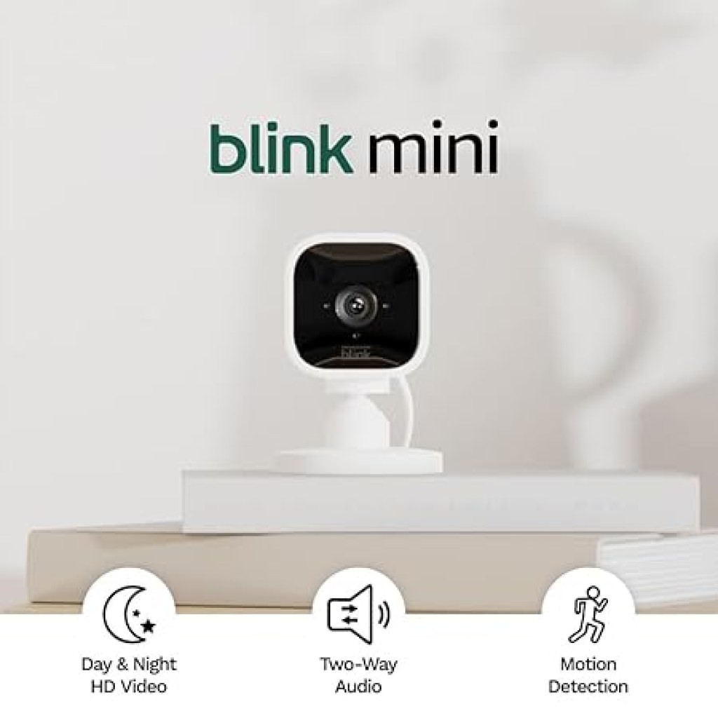 Blink Mini | Indoor plug-in pet security camera, 1080p HD
