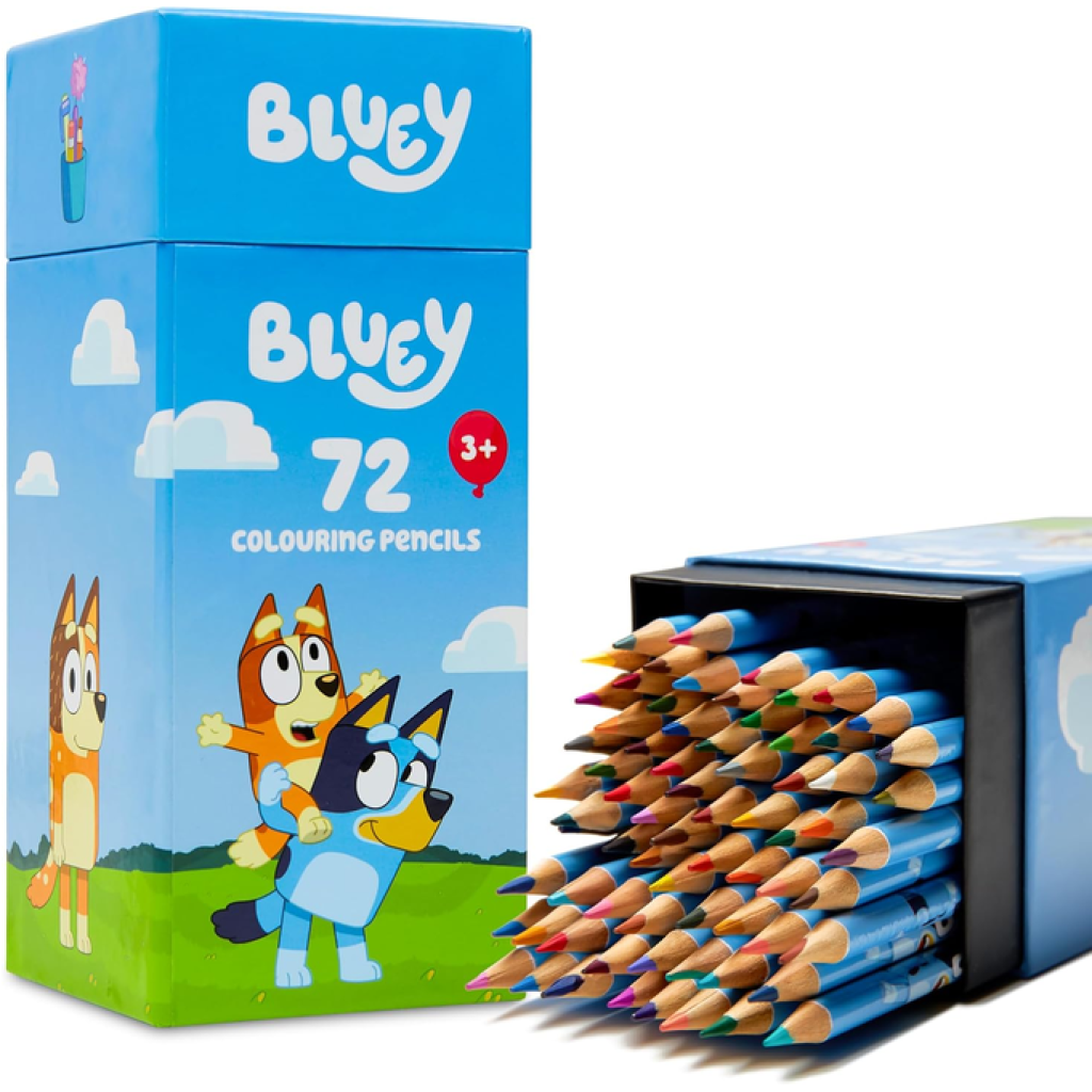 Bluey Colouring Pencils for Kids - 72 Pencils & Box