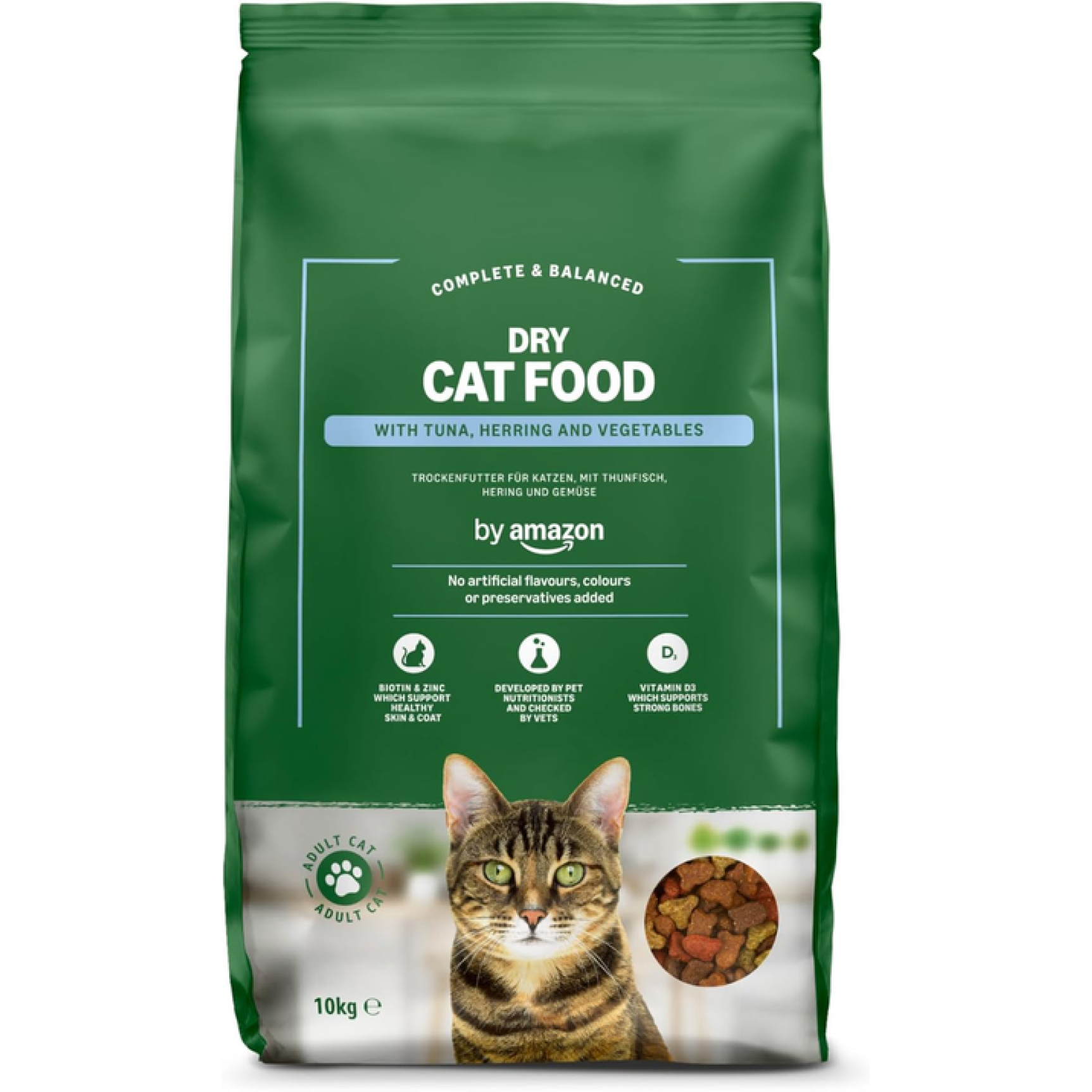 by Amazon Complete Dry Cat Food Tuna & Herring 10kg