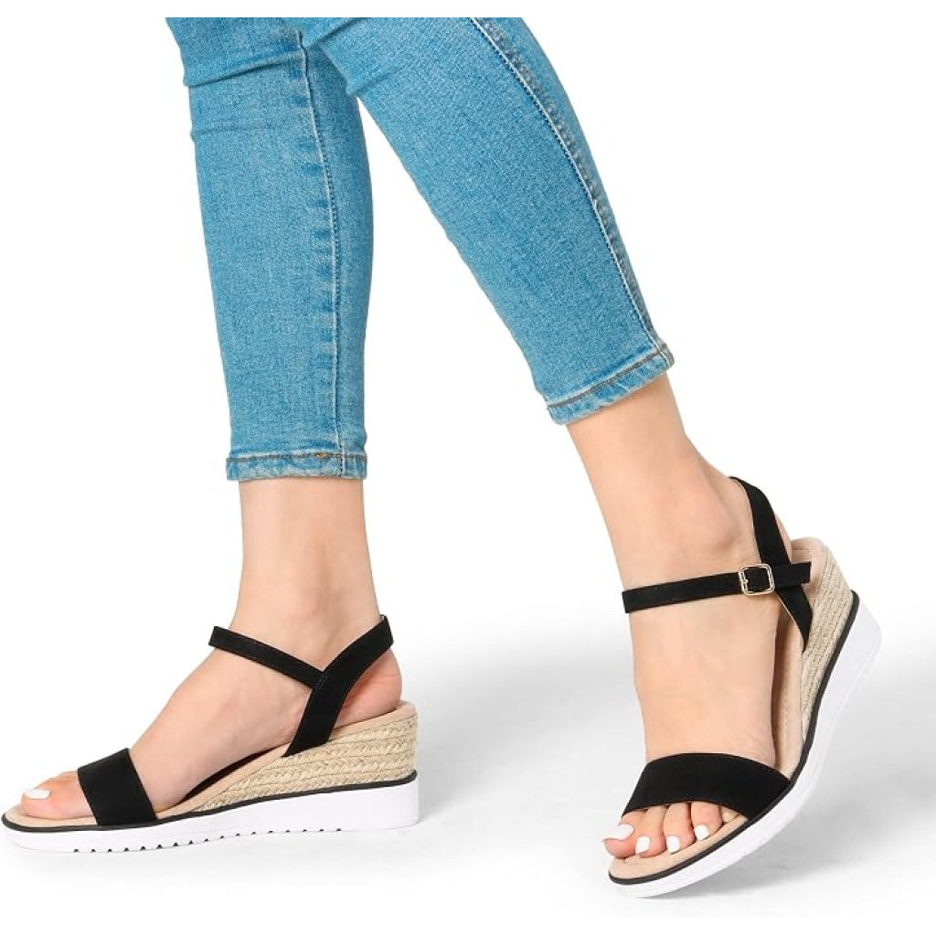 DREAM PAIRS Womens Espadrille Wedge Sandals