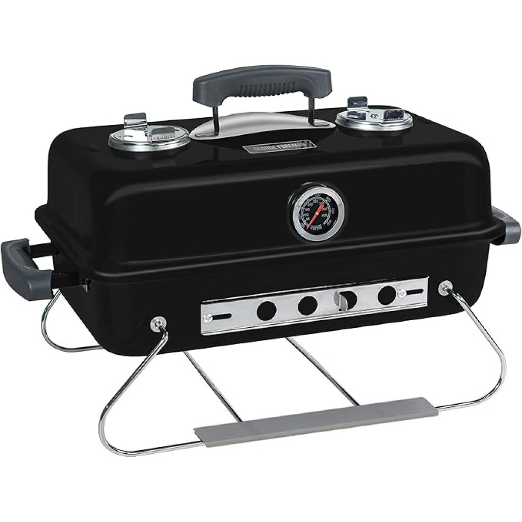 George Foreman Premium On-The-Go Portable Charcoal Barbecue