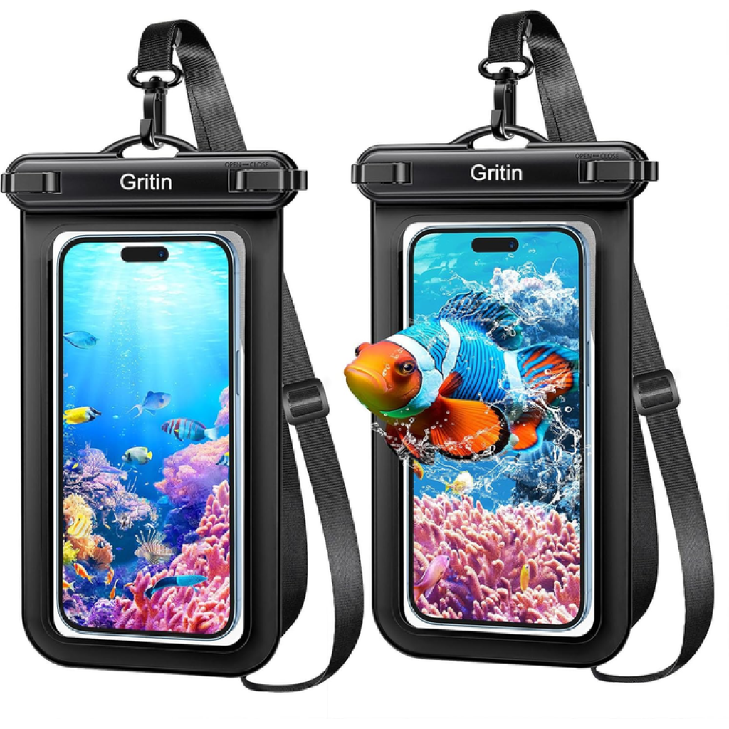 Gritin Waterproof Phone Pouch, 2 Pack