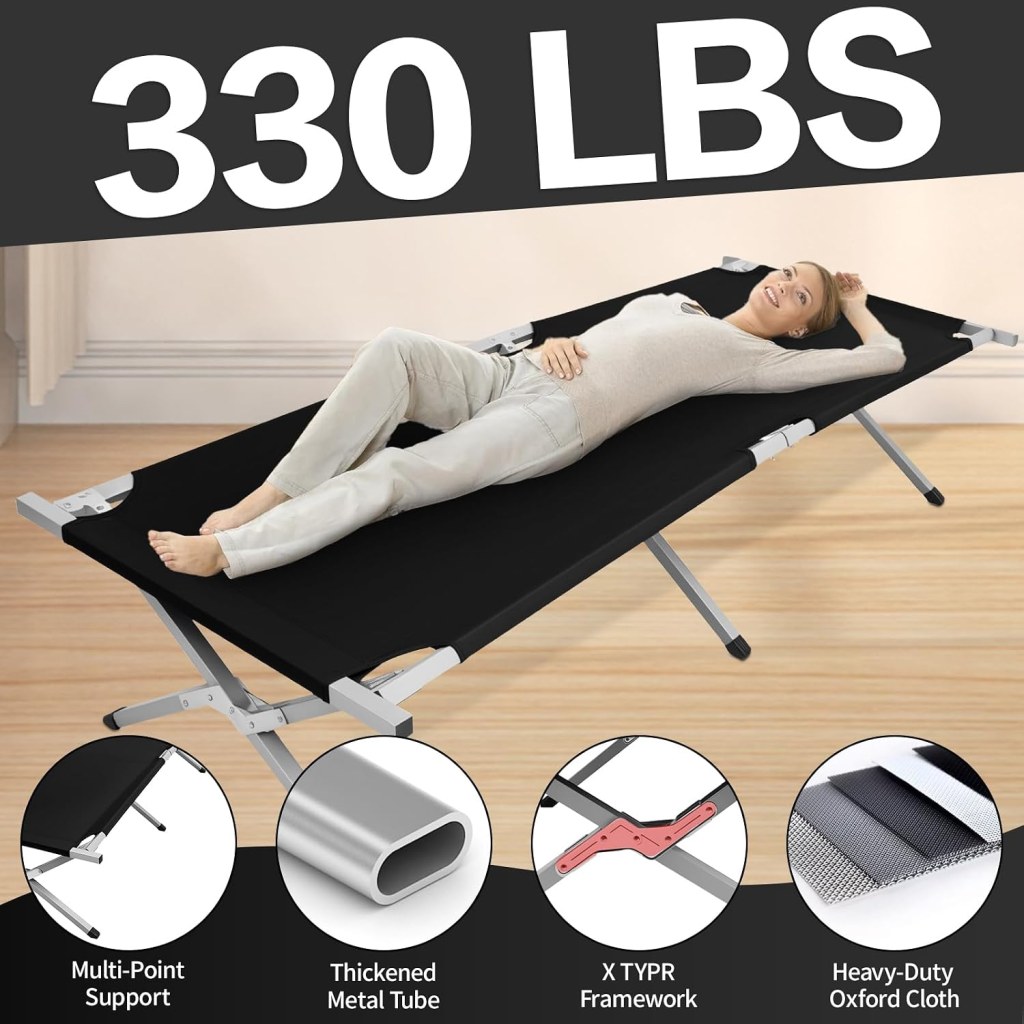 Military Camping Cot,Portable Folding Bed