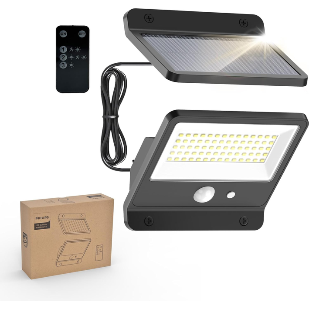 Philips Solar Security Outdoor LED 6500K & Remote Control