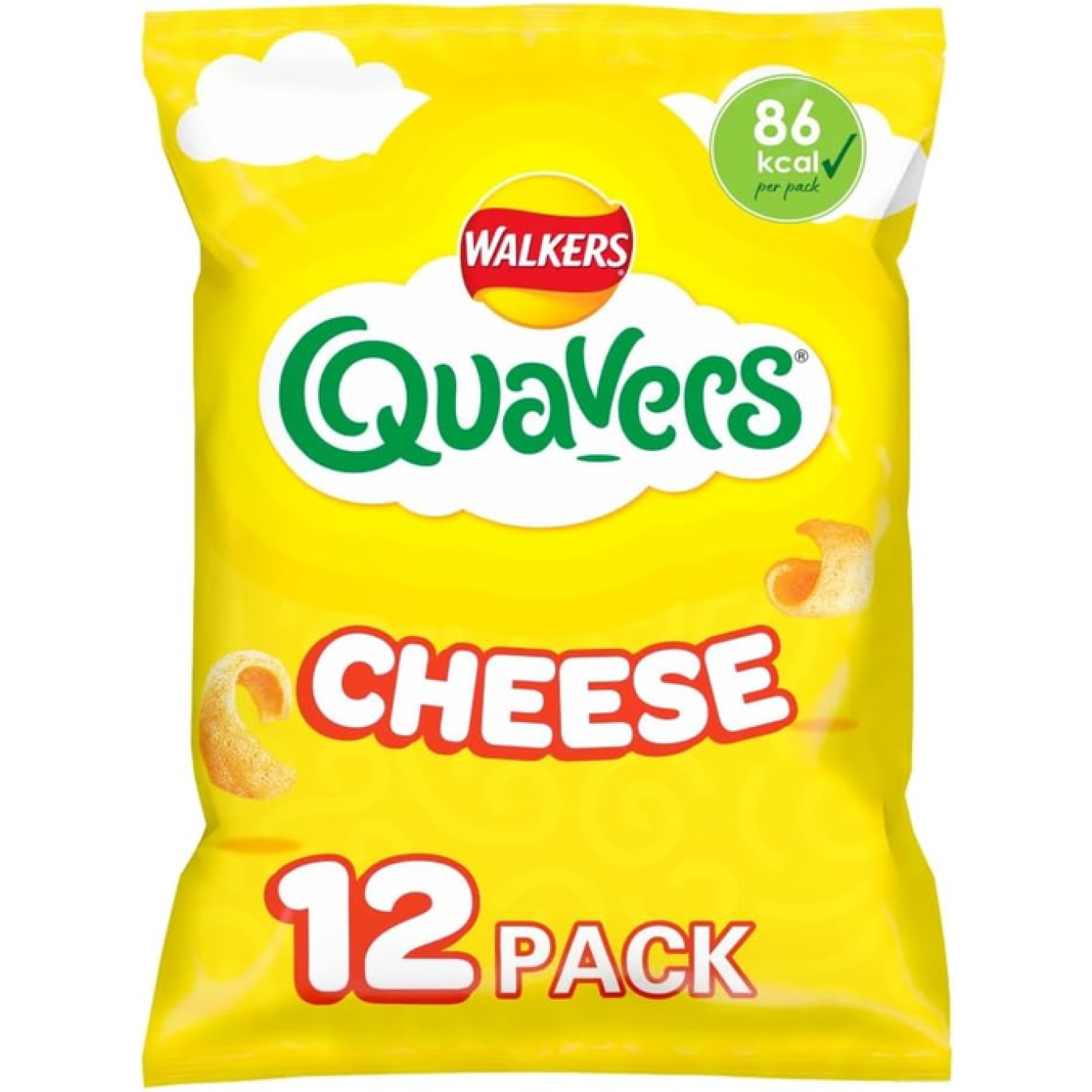 Walkers Quavers Cheese Multipack Snacks Crisps 12x16g