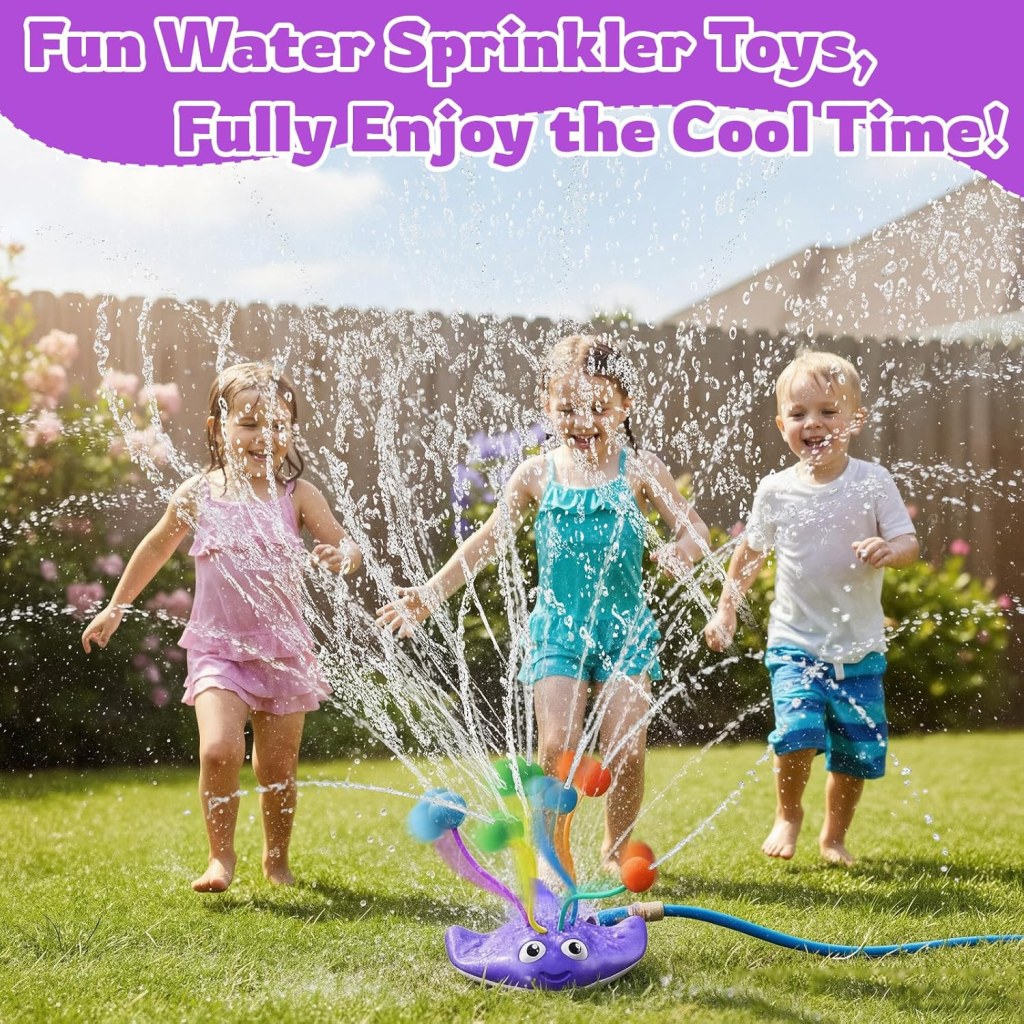 Wassersprinkle Toys for Kids (Purple manta ray)