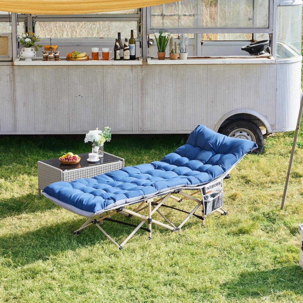 Yaheetech Folding Portable Camping Cot with Mat