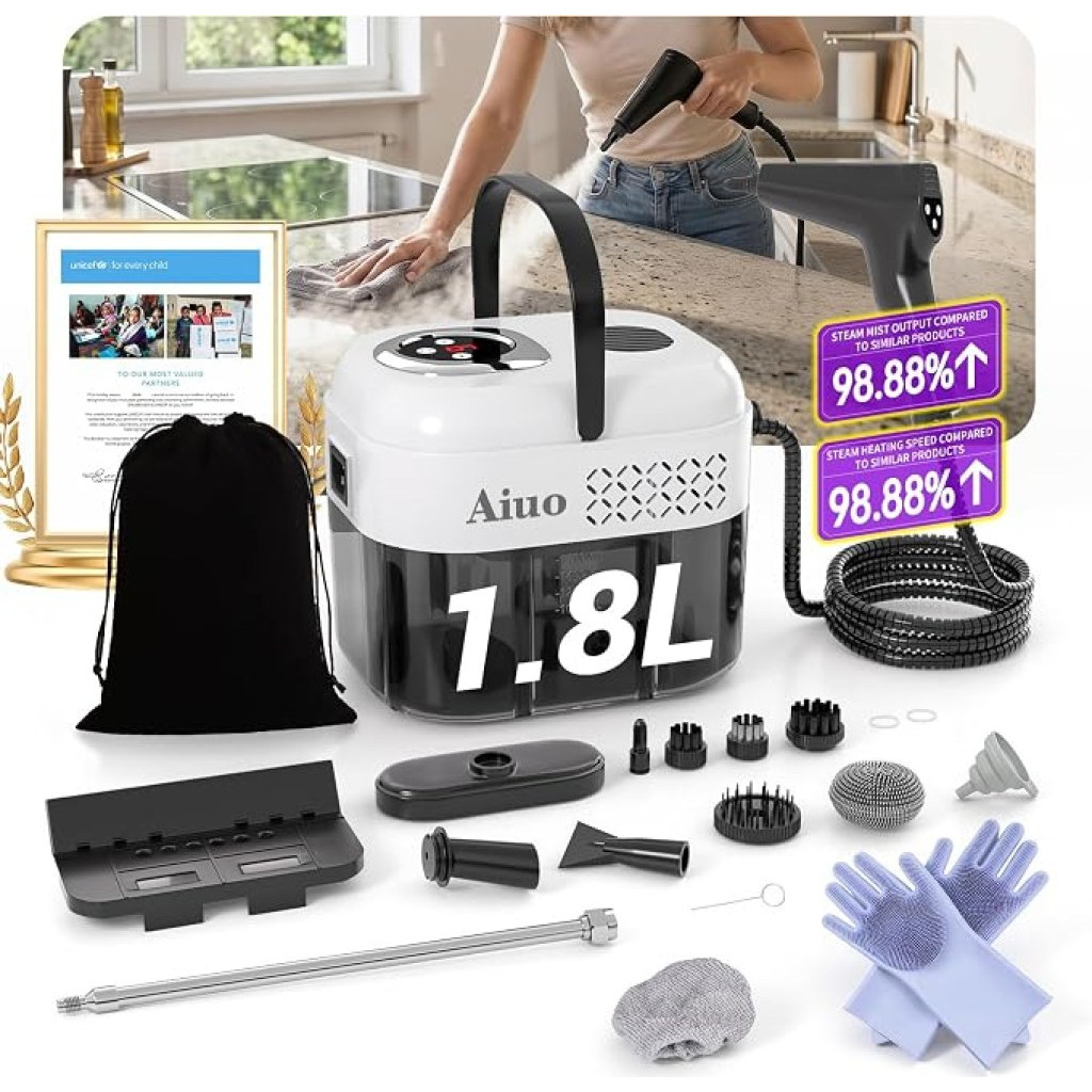 2026 New 6-speed Handheld Steam Cleaner, 1.8L