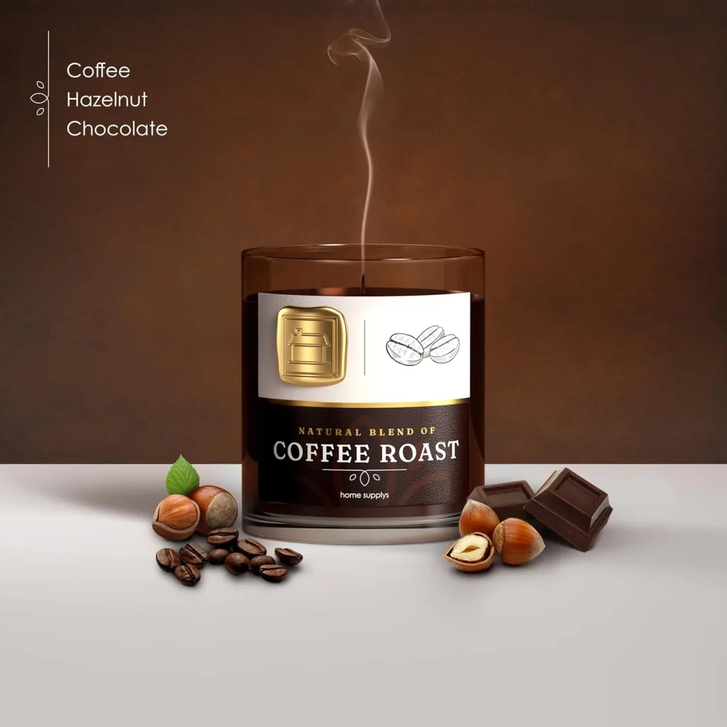 Large Coffee Candle – Candle Gift with Lid – (300g/60hr)