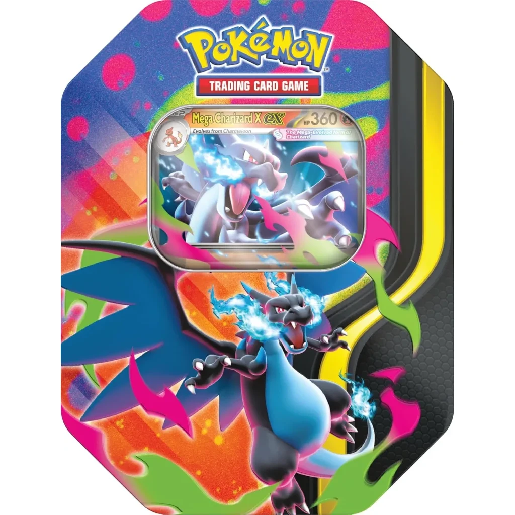 Pokémon TCG: Mega Charizard Tin – Mega Charizard X ex
