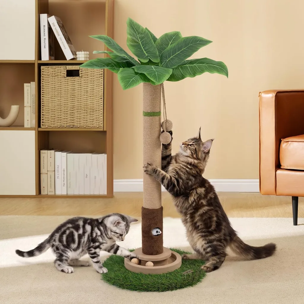 Woochpet Cat Scratching Post 35” Tall Cat Scratcher Tree