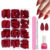240Pcs Red Fake Nails Set