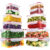 Airtight Plastic Food Containers with Lids, 24 piece