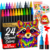 ARTISTRO Acrylic Paint Markers for Craft – 24 Dual-Tip