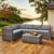 Aweather 6 Seater Rattan Corner Sofa Set with Coffee Table