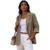 Blazers for Women UK Cotton Linen 3/4 Long Sleeve