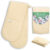 Butter Yellow Oven Gloves | Thick Potholders Heat Resistant