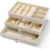 CHARMDI Acrylic Jewellery Box for Women with 3 Drawers
