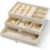 CHARMDI Acrylic Jewellery Box for Women with 3 Drawers