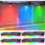 CLAONER Solar Fence Lights Warm White & RGB Changing 4 Pack