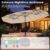 COSTWAY 3.8m/4.5m Double-Sided Parasol with Lights