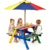 GYMAX Kids Picnic Table with Removable Umbrella