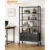 IRONCK Bookshelf with Doors Large Bookcase with Casters