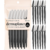Kitsch Dermaplane Razor for Women Face Black, 12 pcs