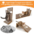 L Shaped Cat Scratcher, 64CM Vertical with Interactive Ball