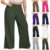 Ladies Trousers Elastic Waist Wide Leg