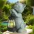 LETITIN Solar Cat Garden Statue with Lights