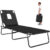 Outsunny Folding Sun Lounger with Face Hole, 4-Position