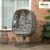 Outsunny Swivel Egg Chair with Cushions