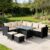 Panana 8 Seater Rattan Garden Furniture Corner Dining Set