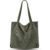 Prite Corduroy Tote Bag for Women Large Shoulder Bag