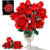 Rose Flowers Bouquet Building Set, 12 Red Roses