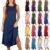 Summer Dresses for Women Sleeveless  Split Hem
