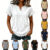 Tops for Women UK Fringe Trim V Neck