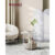 VASAGLE Small Round Coffee Table with Fabric Basket