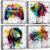 Vexilon 4Pcs Gaming Wall Art Colorful Neon Gamepad Canvas