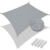 VOUNOT Sun Shade Sail Waterproof Rectangle 3x2m, Grey