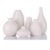 White Ceramic vase Set of 6, Modern Minimalist
