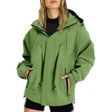 Womens Waterproof Jacket Lightweight Windbreaker Coat Long