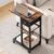 YITAHOME C-Shaped End Table, Slim Sofa End Table