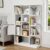 YITAHOME Freestanding Bookcase 9 Open Shelves and 2 Doors