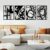 YiYa 4 Pcs Black Metal Wall Art